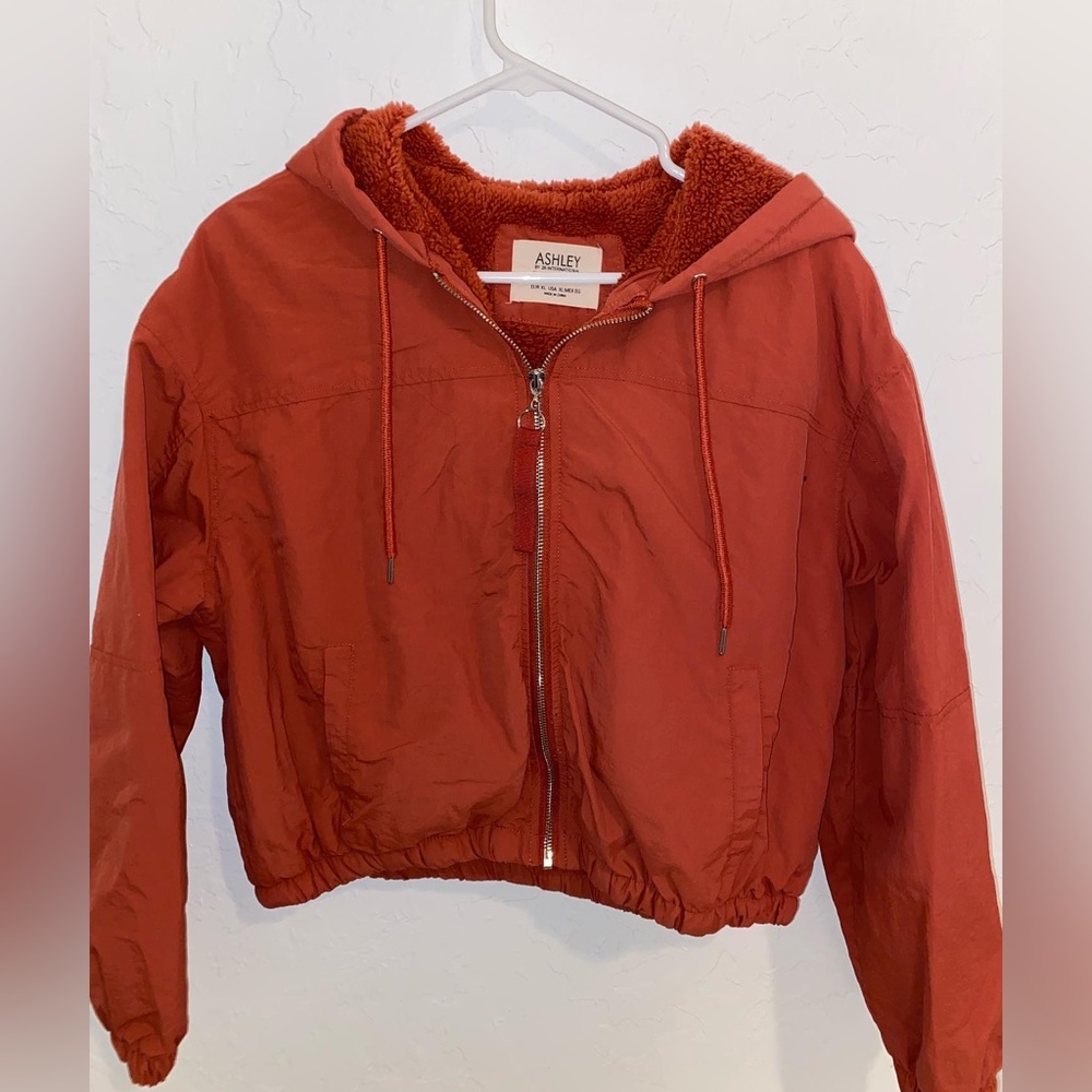 burnt orange jacket